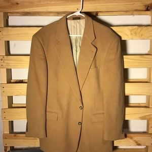 Men’s Ron Cherenskin camel hair coat VTG size 44R